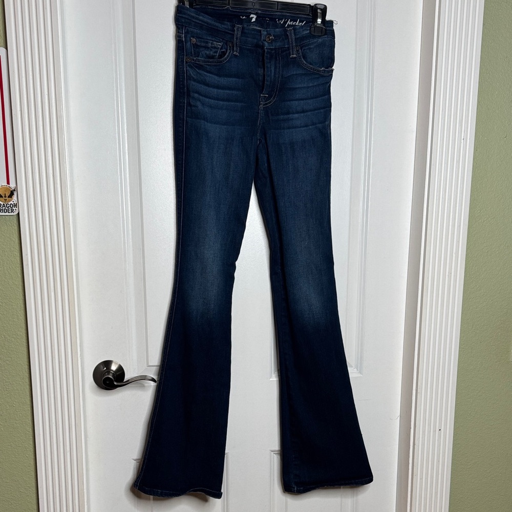 7 For All Mankind Dark Indigo Flare Jeans